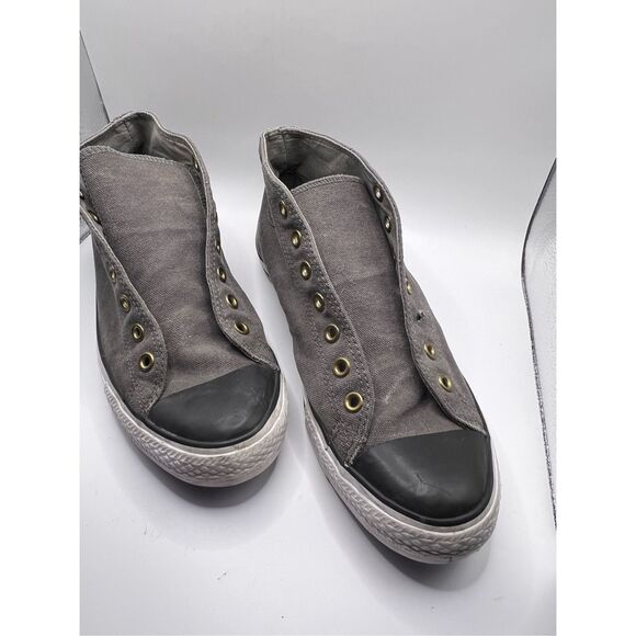CONVERSE Chuck‎ Taylor Gray/Black Canvas Street Sneakers Unisex size M-11 W-13 - Picture 4 of 6